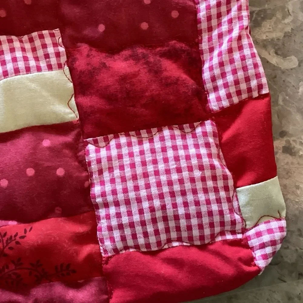 NWT Hand Crafted Quilted Reversible Baby Bib